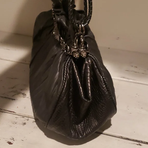 Larisa Barrera authentic black lambskin shoulder bag purse. - Picture 4 of 8